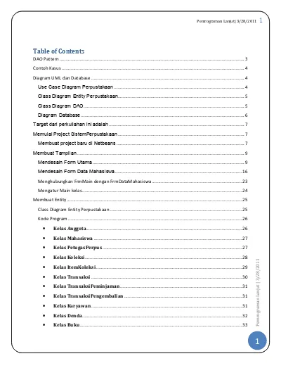 Dao Pattern 3 Contoh Kasus 4 Diagram Uml Dan Database 4 Use Case Diagram Perpustakaan 4