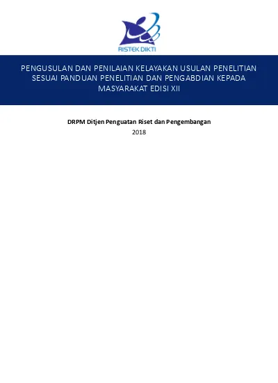 Pengusulan Dan Penilaian Kelayakan Usulan Penelitian Sesuai Panduan Penelitian Dan Pengabdian 1793