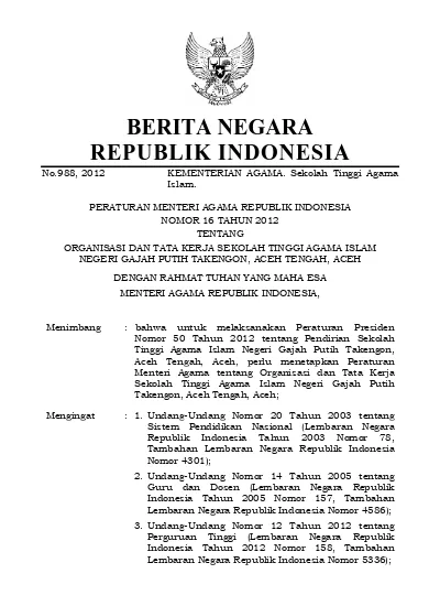 2012, No Peraturan Pemerintah Nomor 37 Tahun 2009 Tentang Dosen ...