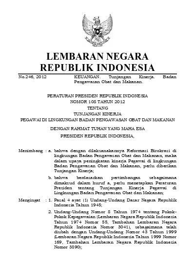 2012, No Undang-Undang Nomor 17 Tahun 2003 Tentang Keuangan Negara ...