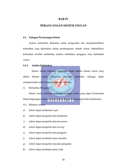 BAB IV PERANCANGAN SISTEM USULAN