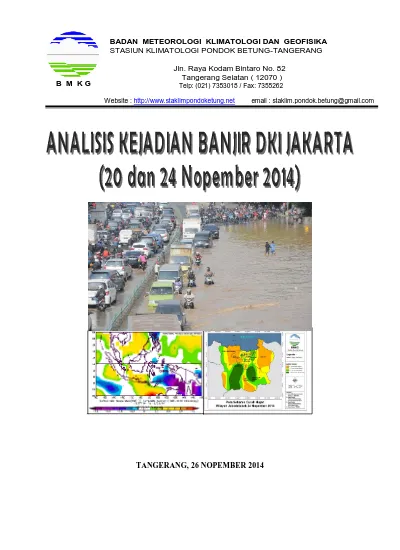 BADAN METEOROLOGI KLIMATOLOGI DAN GEOFISIKA STASIUN KLIMATOLOGI PONDOK ...