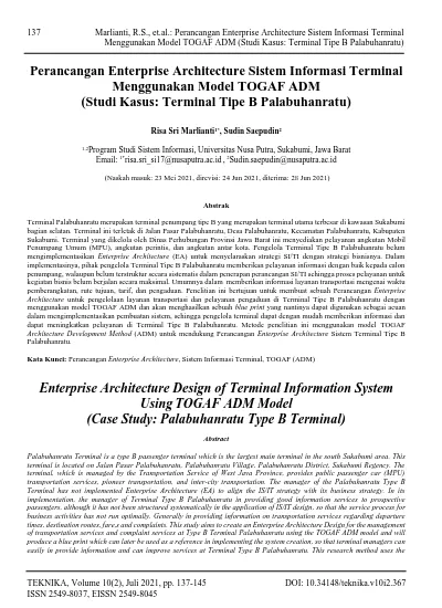 Perancangan Enterprise Architecture Sistem Informasi Terminal ...