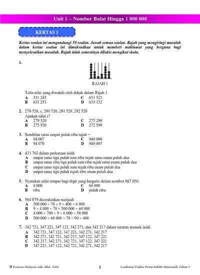 3.1 Hasil Pembelajaran - MTE3101 PPG Topik 3 Nombor Asli