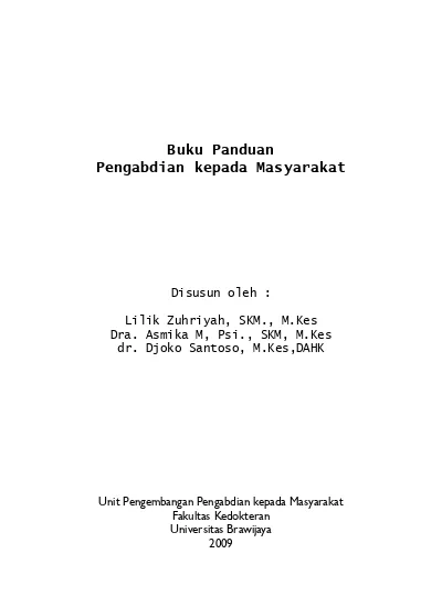 Buku Panduan Pengabdian Kepada Masyarakat