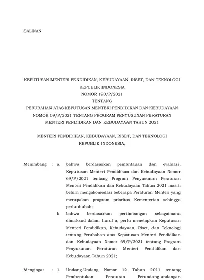 Top PDF PERATURAN MENTERI PENDIDIKAN, KEBUDAYAAN, RISET, DAN TEKNOLOGI ...