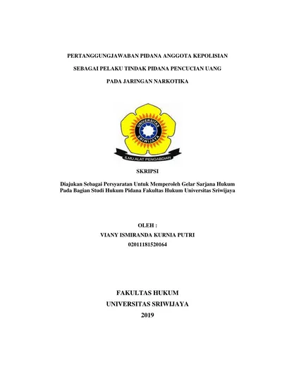 PERTANGGUNGJAWABAN PIDANA ANGGOTA KEPOLISIAN SEBAGAI PELAKU TINDAK ...