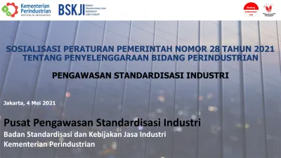 Pusat Pengawasan Standardisasi Industri Badan Standardisasi Dan ...