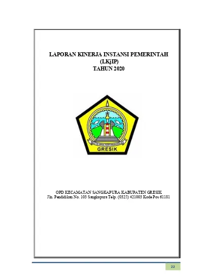 LAPORAN KINERJA INSTANSI PEMERINTAH (LKjIP) TAHUN 2020