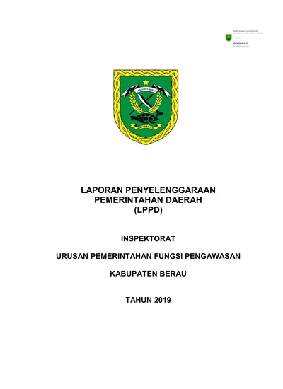 LAPORAN PENYELENGGARAAN PEMERINTAHAN DAERAH (LPPD)