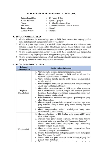 RENCANA PELAKSANAAN PEMBELAJARAN (RPP)