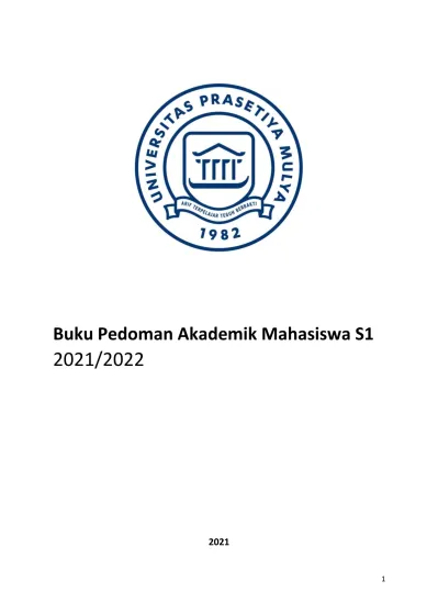 Buku Pedoman Akademik Mahasiswa S1 2021/2022