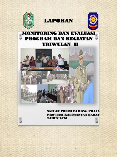 LAPORAN MONITORING DAN EVALUASI PROGRAM DAN KEGIATAN TRIWULAN II SATUAN ...