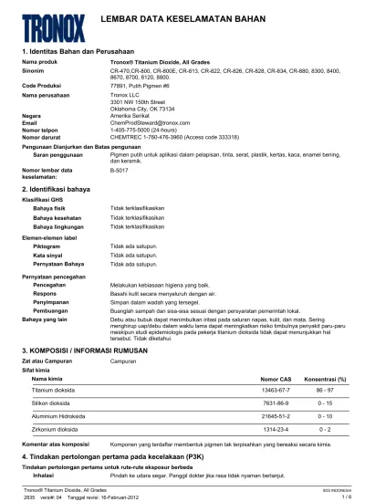 LEMBAR DATA KESELAMATAN BAHAN