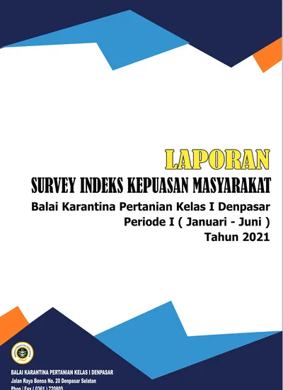 LAPORAN SURVEY INDEKS KEPUASAN MASYARAKAT