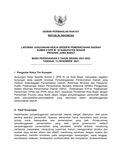 DEWAN PERWAKILAN RAKYAT REPUBLIK INDONESIA