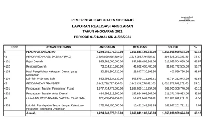 LAPORAN REALISASI ANGGARAN