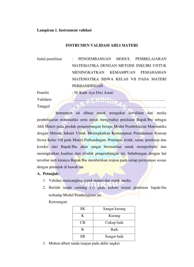 INSTRUMEN VALIDASI AHLI MATERI