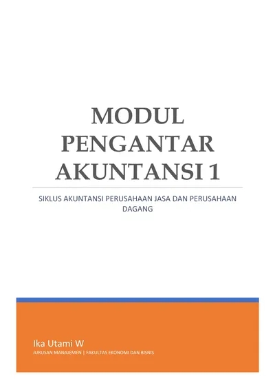 MODUL PENGANTAR AKUNTANSI 1