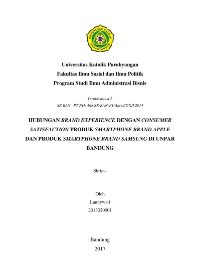 Universitas Katolik Parahyangan Fakultas Ilmu Sosial Dan Ilmu Politik ...