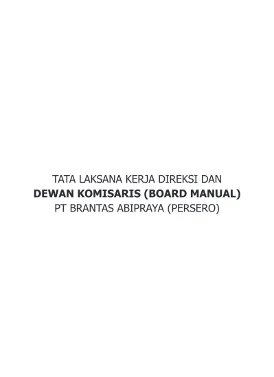 RAPAT DEWAN KOMISARIS - - DEWAN KOMISARIS