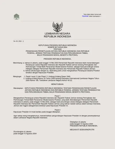 LEMBARAN NEGARA REPUBLIK INDONESIA