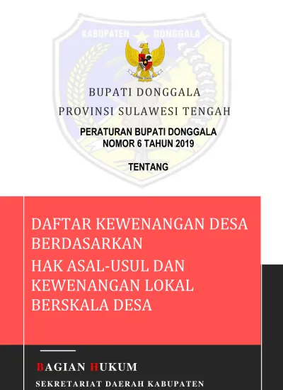 DAFTAR KEWENANGAN DESA BERDASARKAN HAK ASAL-USUL DAN KEWENANGAN LOKAL ...