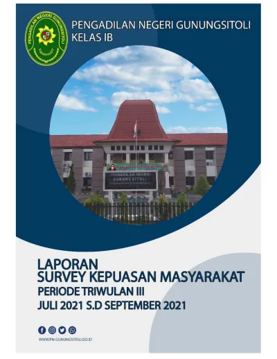 LAPORAN TRIWULAN III SURVEI KEPUASAN MASYARAKAT PENGGUNA LAYANAN DI ...