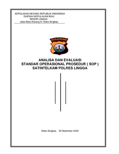 Analisa Dan Evaluasi Standar Operasional Prosedur Sop Satintelkam Hot Sex Picture 9662