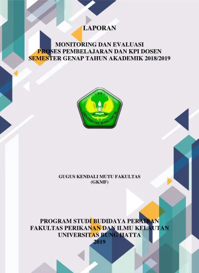 LAPORAN MONITORING DAN EVALUASI PROSES PEMBELAJARAN DAN KPI DOSEN ...