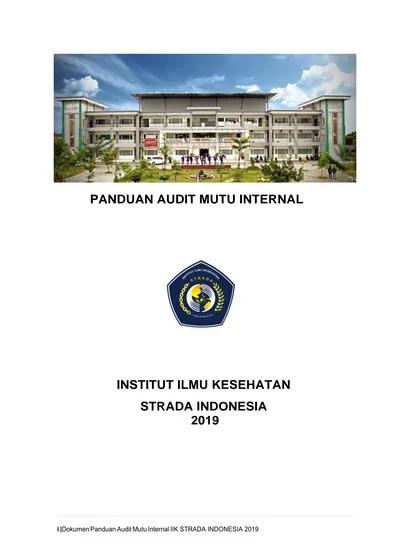 PANDUAN AUDIT MUTU INTERNAL