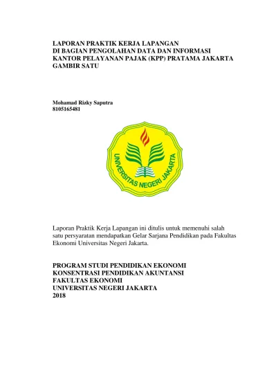 Kegunaan Praktik Kerja Lapangan - LAPORAN PRAKTIK KERJA LAPANGAN DI ...