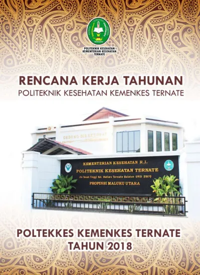 Rencana Kerja Tahunan POLTEKKES KEMENKES TERNATE 1