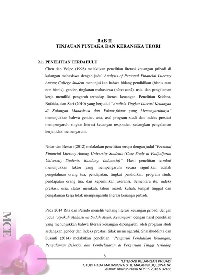 BAB II TINJAUAN PUSTAKA DAN KERANGKA TEORI