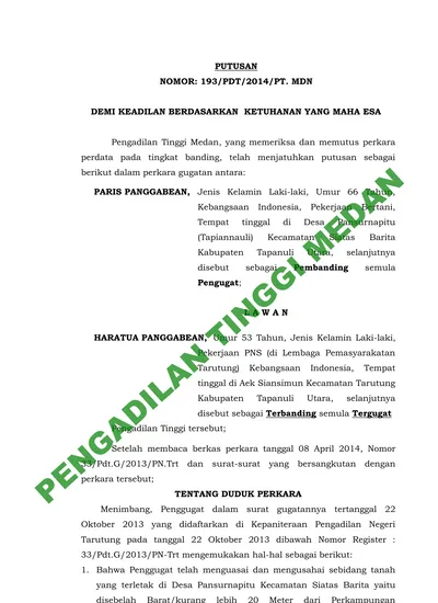 Top PDF PUTUSAN Nomor 27/Pdt.G/2022/PA.YK DEMI KEADILAN BERDASARKAN ...