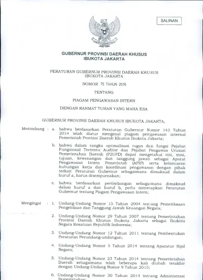 GUBERNUR PROVINSI DAERAH KHUSUS IBUKOTA JAKARTA PERATURAN GUBERNUR ...