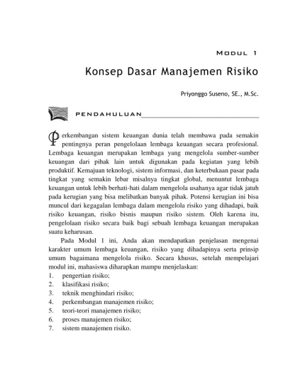 Konsep Dasar Manajemen Risiko