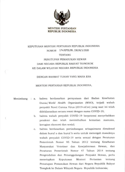 Menetapkan Keputusan Menteri Pertanian Tentang Bahwa Berdasarkan ...