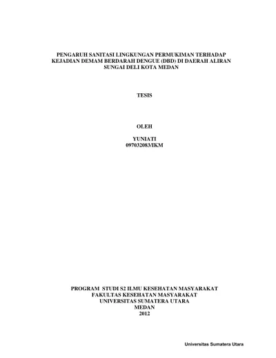 Bionomik Vektor - Nyamuk Penular Dbd - Masalah Yang Berkaitan Dengan Air