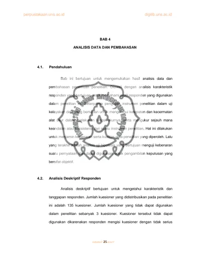 BAB 4 ANALISIS DATA DAN PEMBAHASAN. Bab Ini Bertujuan Untuk ...