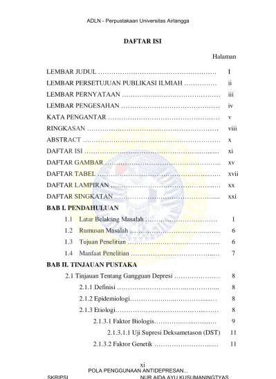 ADLN - Perpustakaan Universitas Airlangga DAFTAR ISI