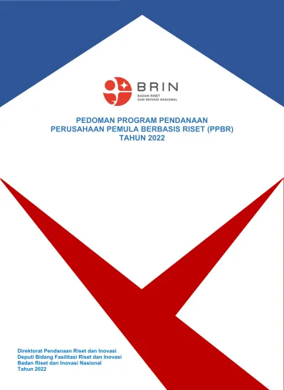 PEDOMAN PROGRAM PENDANAAN PERUSAHAAN PEMULA BERBASIS RISET (PPBR) TAHUN ...