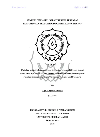 ANALISIS PENGARUH INFRASTRUKTUR TERHADAP PERTUMBUHAN EKONOMI DI ...