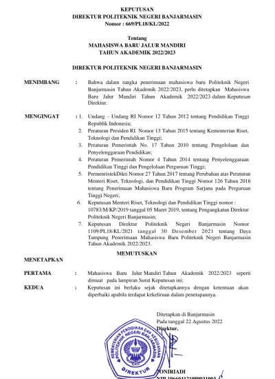 Top PDF KEPUTUSAN DIREKTUR POLITEKNIK NEGERI JAKARTA NOMOR B/1225/PL3 ...