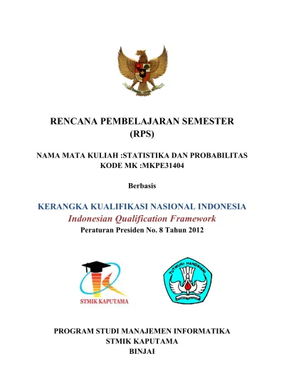 RENCANA PEMBELAJARAN SEMESTER (RPS)