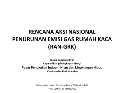 PENURUNAN EMISI GAS RUMAH KACA