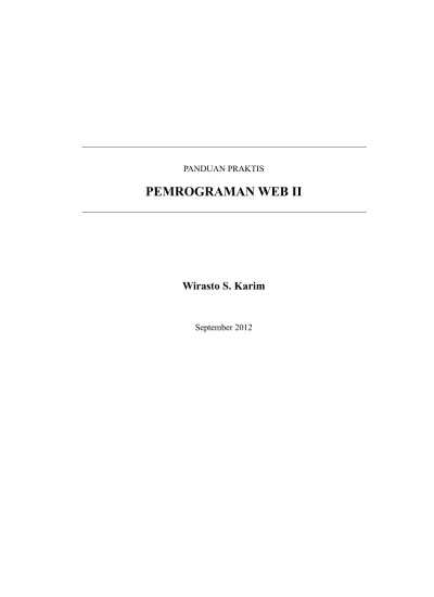 PEMROGRAMAN WEB II