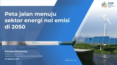 Peta Jalan Menuju Sektor Energi Nol Emisi Di 2050