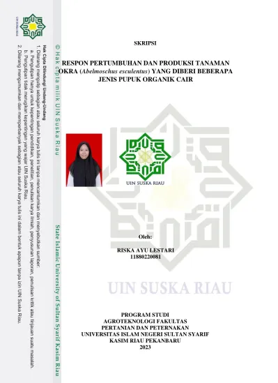 PROGRAM STUDI AGROTEKNOLOGI FAKULTAS PERTANIAN DAN PETERNAKAN ...