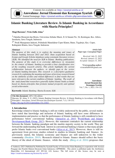 islamic banking literature review